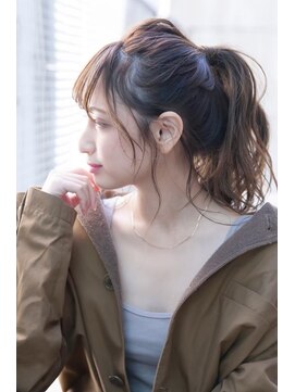 オースティン 門前仲町(AUSTIN) 前髪かき上げイメチェンイヤリングカラーラベンダーカラーくびれ