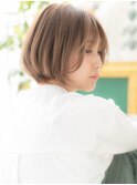 キャラメルベージュくせ毛風小顔ボブショートc2大宮20代30代40代