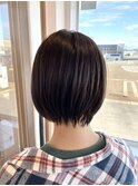 30代40代★大人かわいい透明感♪暗髪ストレートボブ