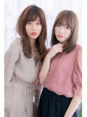 外国人風ミルクティーブラウン大人ガーリーstyle c1