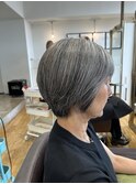 グレーヘアを活かしたハイライト【犬山良慈】