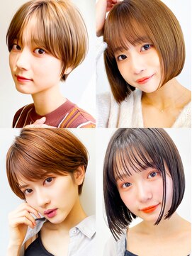 ヘアーメイク クーラ 行橋店(Hair make CURA) 20代30代大人可愛いベージュショートボブ透明感