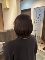 イコウヘアデザイン(icou hair design) ピンクブラウン×外ハネボブ