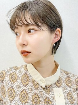 ロシェ 横浜店(loche) ウェットヘア オリーブベージュ×前髪ショート×横浜