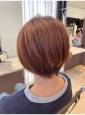 ショート×オレンジブラウン