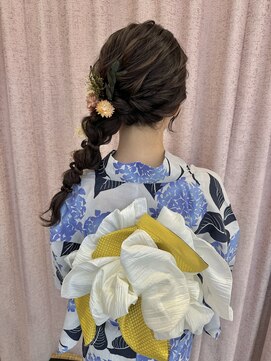 ヘアメイク マリア 福岡天神西通り(hair make MARIA) 浴衣×サイドあみおろし