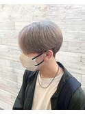 シルバーグレー×センターパート