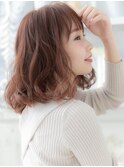■ミルクティーピンクゆるふわボブパーマ511-2★上尾30代40代