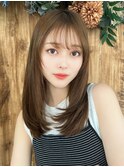 【La fith】内巻きストレート×シースルーバング