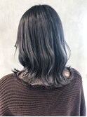 ミディアムボブ韓国ヘア顔周りレイヤーくびれミディ_ba544521