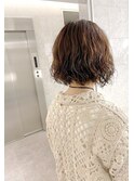 ボブのウェーブパーマデザイン