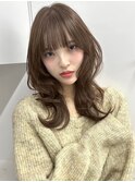 ウルフレイヤー レイヤーカット ブラウンベージュ 透明感カラー