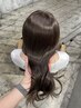 【低ダメージ！暗髪から明るく】カット込ブリーチなしダブルカラー