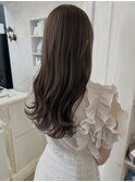 福山美容室carry くすみベージュブリーチなしイルミナカラー