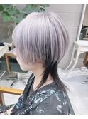 シルバーカラー/ブリーチダブルカラー/ ロングウルフカット