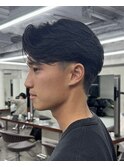 メンズセンターパート