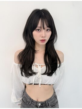 黒髪が可愛い韓国レイヤー☆ハッシュカット/レイヤーカット