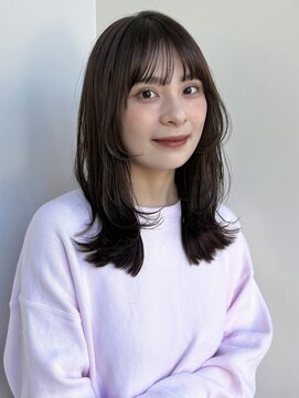 ラフ フロム ガーデン(Laf from GARDEN) ミディアム/レイヤーカット/顔周りカット/透明感カラー