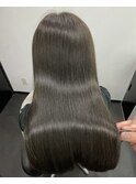 ロングヘアー　オリーブグレージュ　上級髪質改善　赤坂見附