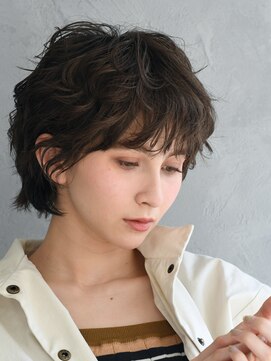 アース 溝の口店(HAIR&MAKE EARTH) 20代30代大人可愛い小顔ショート丸みボブウルフカット