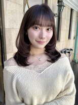 ラグーン 原宿 表参道(LAGOON)&nbsp;大人ミディアムレイヤー30代40代50代前髪カット顔まわりカット