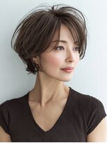 Heart's美人設計と白髪ぼかし専門店 青山表参道店 脱白髪染め/ショートヘア【ハーツ】&nbsp;白髪ぼかし脱白髪染め似合わせショートボブ40代50代60代