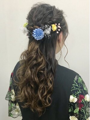 《心斎橋/ヘアセット着付け専門店/ヘアセット￥2500》営業時間前の受付可能◎プロのセットで綺麗をお手伝い-