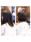 ミディアムからショートボブへ！