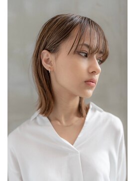 オースティン 流山おおたかの森(AUSTIN) 大人かわいい前髪セシルカットココアブラウンフリンジウェーブ