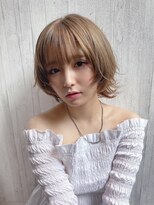 リアイス(Re:ICE) ミニウルフ/くすみブルー/流れるレイヤー/インナーハイライト