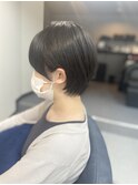 黒髪×ショートマッシュ