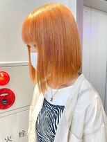 ダブルカラーオレンジベージュカラーケアブリーチ韓国ハイトーン