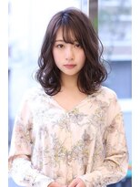 オーロ 緑地公園店(ORO)&nbsp;ことりベージュローライト大人かわいい小顔スリークボブ大人ボブ