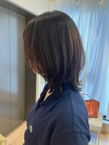 アンド ラ ブランシュ(&.La Blanche) ミディアムヘア/斜めバング/グレージュカラー/シルキーベージュ