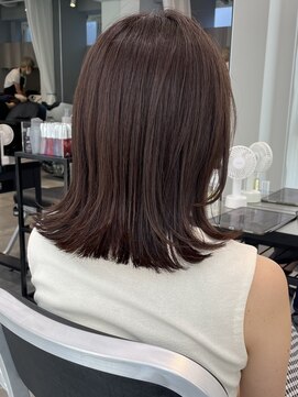 コレクティブワーク 表参道 渋谷(COLLECTIVE WORK) 切りっぱなし　レイヤー　ラベンダーベージュ　髪質改善　酸熱