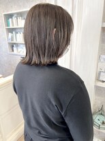 キャアリー(Caary)&nbsp;福山市Caaryナチュラル縮毛矯正外ハネパツッとボブ20代30代