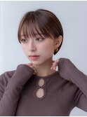 20代30代丸みショート似合わせカットフルバング耳かけイメチェン