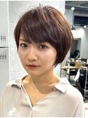 30代40代大人女性/前髪ありショートボブ/ショートヘア/髪質改善