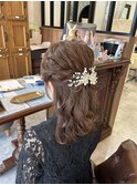 お呼ばれハーフアップ