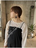 秋のマッシュショートヘア