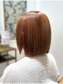 髪質改善ストレートで根元から自然なおさまり◎