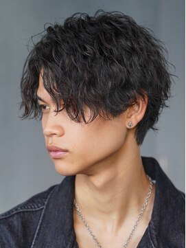 テン 心斎橋(tenn.) マッシュウルフカット波巻きパーマツイストスパイラルパーマ★