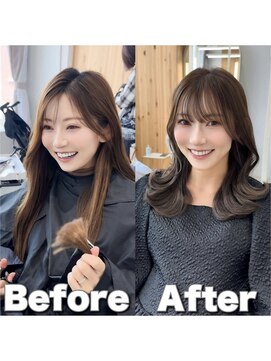 アマトウキョウ アユンチェ(AMA TOKYO×AYUNCHE) 韓国ヘア　2wayバング  レイヤーカット くびれヘア  顔周り/