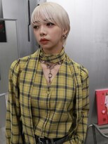 ペレ 梅田(PELE)&nbsp;イメチェン/ホワイトブロンド/外ハネボブ/美髪/梅田