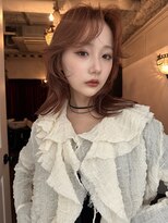 トレンチ(TRENCH) レイヤーカット 顔まわりカット ブラウンカラー