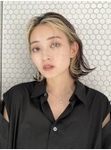 インナーカラーボブフェイスフレーミンググレージュベージュ30代