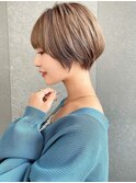 柏で１番綺麗な髪質改善ミニウルフダブルカラーショートボブ