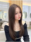 韓国ヘア　2wayバング  レイヤーカット くびれヘア  顔周り