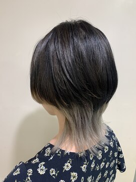 アズールサン 草加西口店(azule-sun) インナーカラー,グレーカラー,ウルフスタイル【草加】