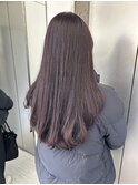 レイヤーカット/ラベンダーカラー/ブリーチ無し/前髪カット